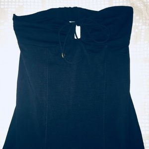 Armani Exchange black strapless sexy shirt.